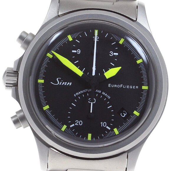 Sinn Euro Vlieger 356 Chronograph day date Black Dial Automatic Men's_815343 - Picture 7 of 7